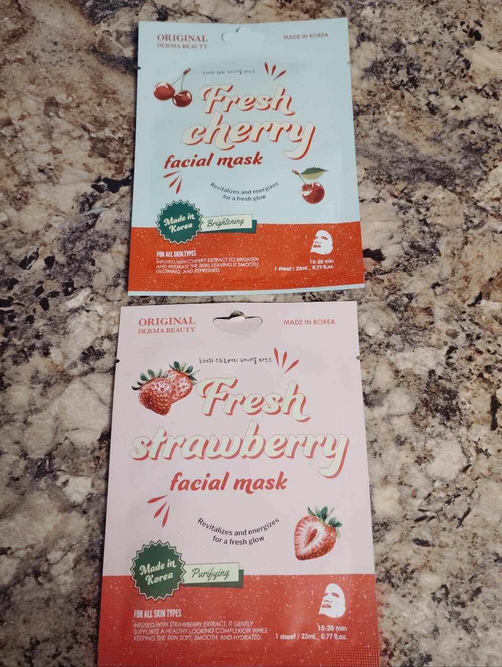 Derma beauty fresh cherry facial mask original derma beauty made in Korea
